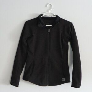 MEC Women's XS Black Coaction Full Zip Fleece Pocket Collared Lightweight Jacket